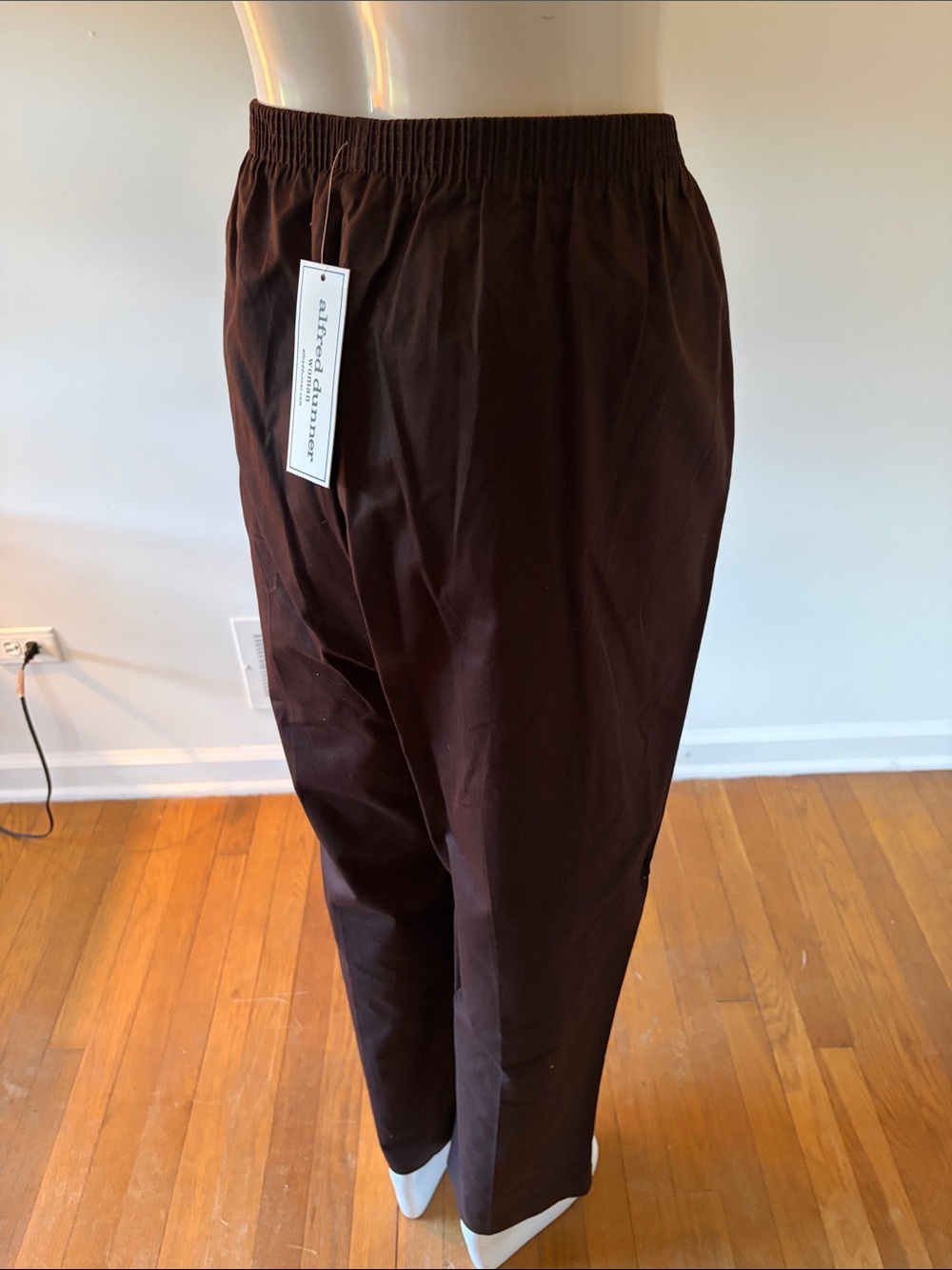 NWT! Alfred Dunner Brown Elastic Waist Pull-on Pant CHOCOLATE - Picture 7 of 7